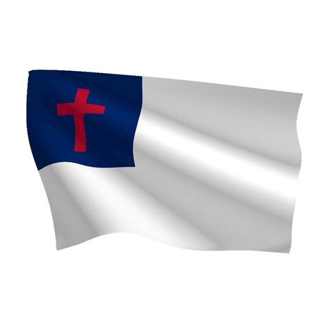 Polyester Christian Flag Sewn