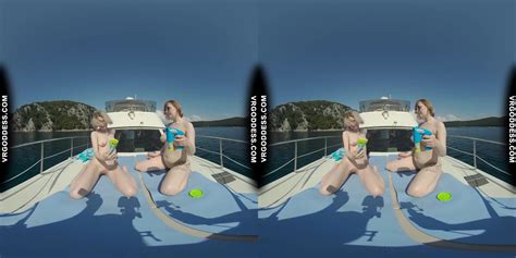 Ingrida And Diana Nude Sunbathing On A Yacht Vacation Playing With Bubbles Free Video VRNSFW