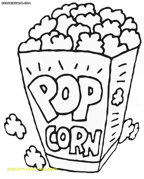 Popcorn Coloring Pages Print Archives Wkwedding Co And Colored