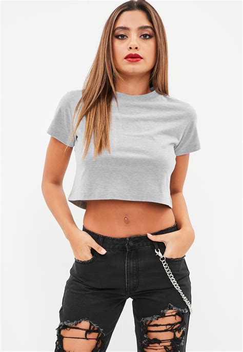 Hot Summer Outfits Sports Crop Tops Gray Cap Grey Crop Top Half