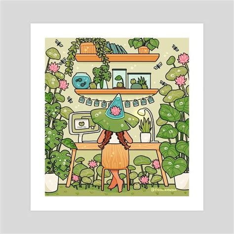 Plant Witch An Art Print By Fresh Bobatae Art Prints Cute Doodle