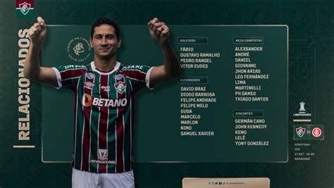 Escalação do Fluminense clube divulga relacionados Ganso para