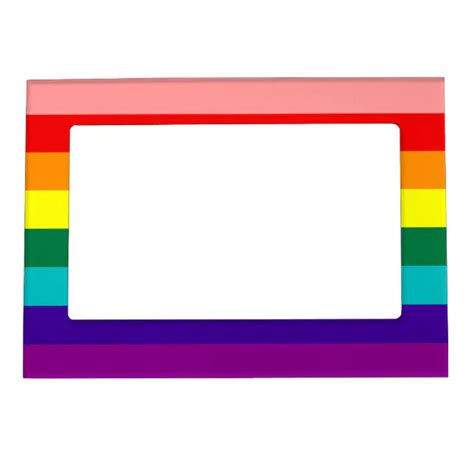 First Rainbow Pride Flag Magnetic Frame Zazzle