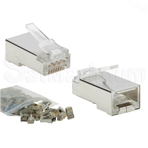 Shielded Rj45 Cat6 Pass Through Ez Connector