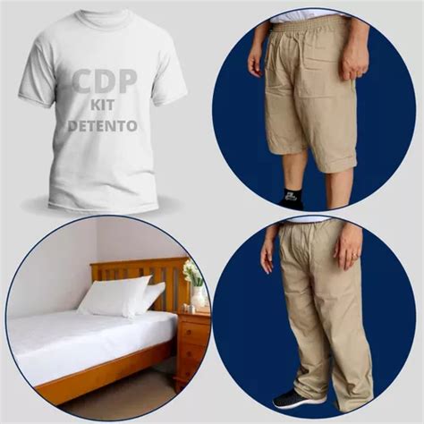 Uniforme Cadeia Detento Presidio Cdp Calca Bermuda Camiseta