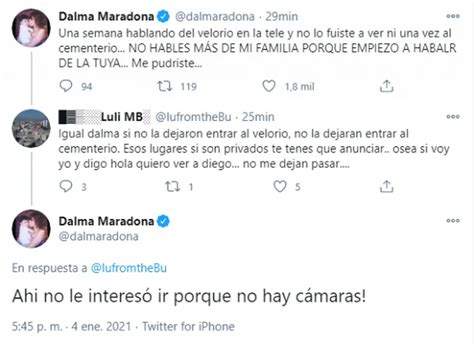 Furiosa Catarata De Tweets De Dalma Maradona Contra Roc O Oliva