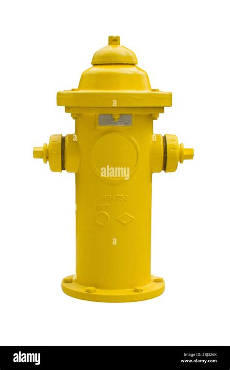 Fire Hydrant Yellow On A White Background Stock Photo Alamy