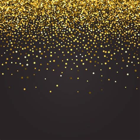 Gold Glitter Falling Stars Background Royalty Free Vector