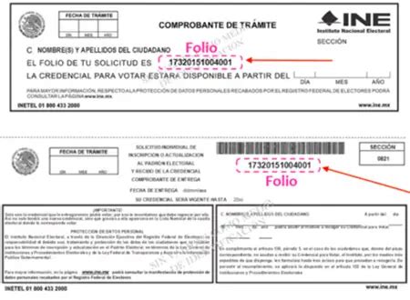 Cu L Es El Folio De Ine Ine Mx