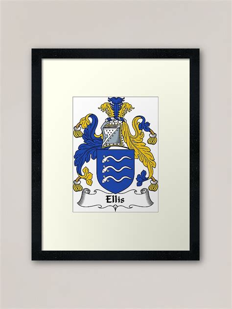 "Ellis Coat of Arms / Ellis Family Crest" Framed Art Print by ...