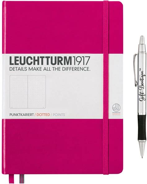 Leuchtturm1917 Medium Size Hardcover A5 Berry Notebook Dotted Pages