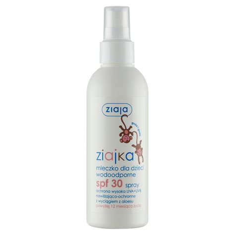 Ziaja Ziajka Wodoodporne Mleczko W Sprayu Dla Dzieci Z SPF30 170 Ml