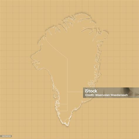 Greenland Map Vector Template With White Outline Graphic Sketch And Old ...