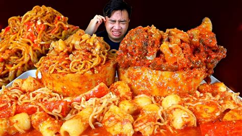 MUKBANG BAKSO MANGKOK ISIAN IGA GAJAH MIE GACOAN LEVEL 8 EXTRA SEBLAK