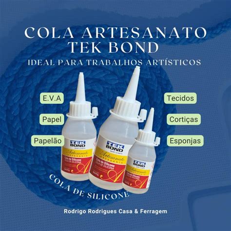 Kit Cola Silicone Artesanato G Tekbond No Elo Rodrigo Rodrigues