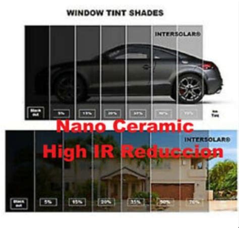 Usa Tinted Nano Ceramic Black 5 20 30 70 High Ir Tinted Uv Car Window