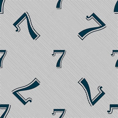 Geometric Texture Seamless Pattern Featuring Iconic Number Seven Photo