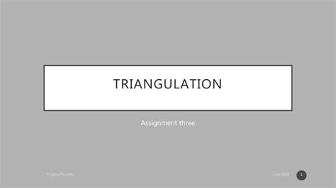 Triangulation Assignment | PPT