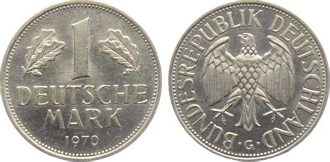 Deutschland BRD 1970 G 1 Mark Brf Bankfrisch MA Shops