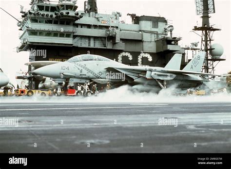 A Fighter Squadron Vf F A Tomcat Aircraft Is Launched From