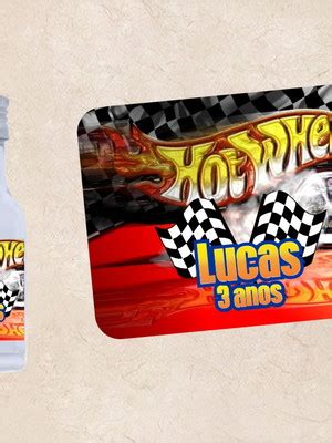 Adesivo Garrafinha 50ml Hot Wheels Elo7 Produtos Especiais