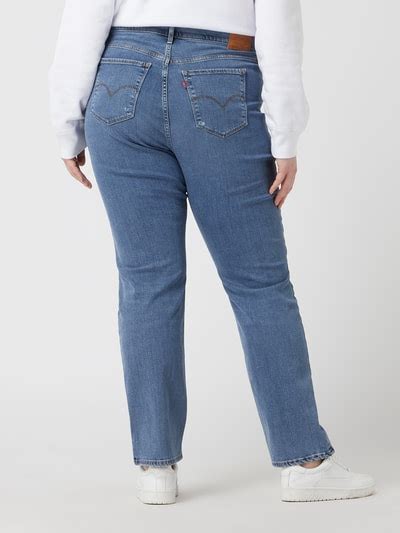 Levi S Plus Plus Size Straight Fit High Rise Jeans Mit Stretch Anteil