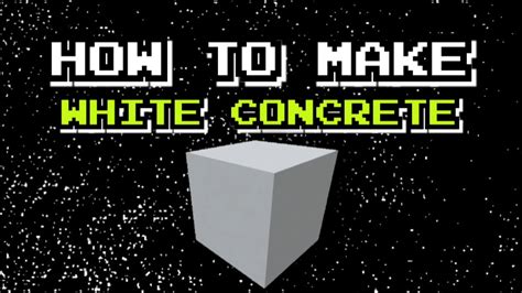 Minecraft Tutorial How To Make White Concrete YouTube