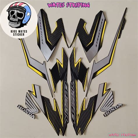 Jual Striping Decal Polet Sticker Honda Cb150r Cb 150 R 2018 Hitam Lis