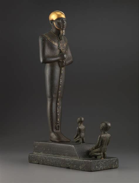 A Statuette Of Bronze And Gold Depicting The God Ptah It Dates To The