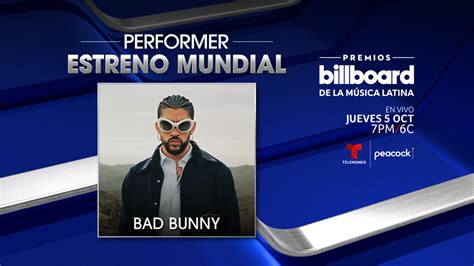 Bad Bunny PresentarÁ Un Estreno Mundial En Los Premios Billboard De La