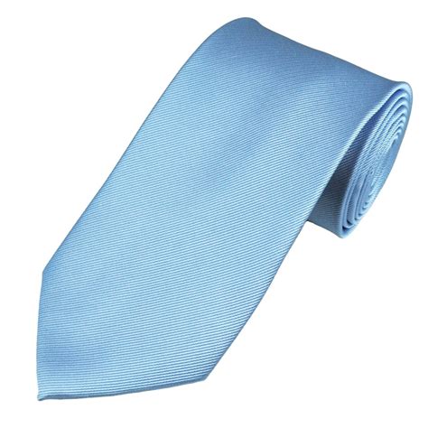 Luxury Plain Light Blue Diagonal Ribbed Silk Tie From Ties Planet UK