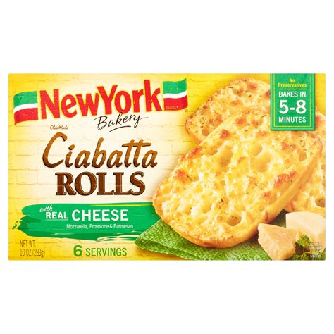 Buy New York Bakery Olde World Ciabatta Rolls With Real Cheese 10 Oz