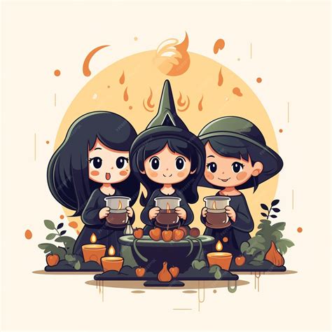 Premium Vector | Kids are wearing witcher costume in the halloween day