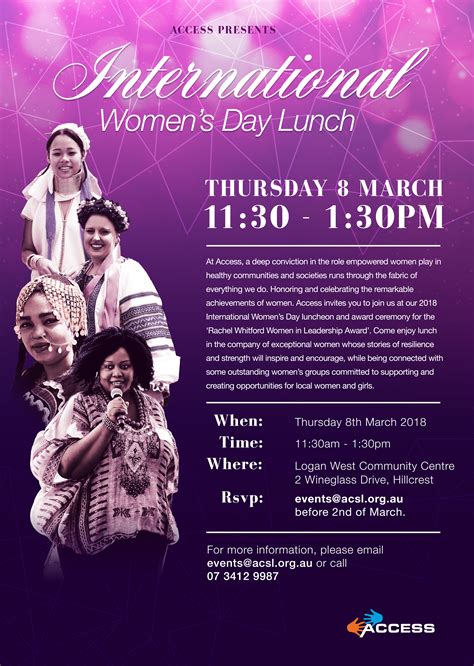 International Womens Day Lunch Access Community Services