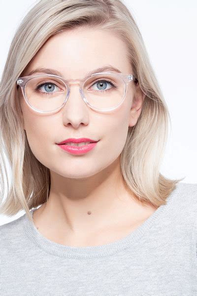 White Clear Round Prescription Eyeglasses Medium Full Rim Acetate Eyewear Morning White Frame