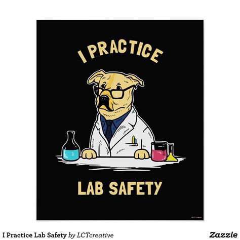 I Practice Lab Safety Poster Zazzle Carteles De Seguridad Caratulas De Ciencias Canvas