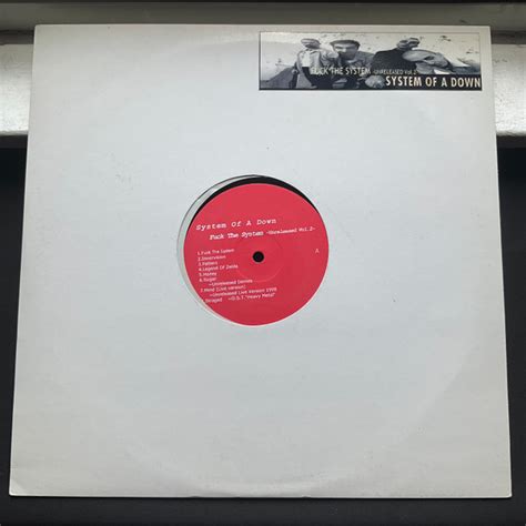 System Of A Down Fuck The System Unreleased Vol 2 Vinyl LP Limited Edition Unofficial