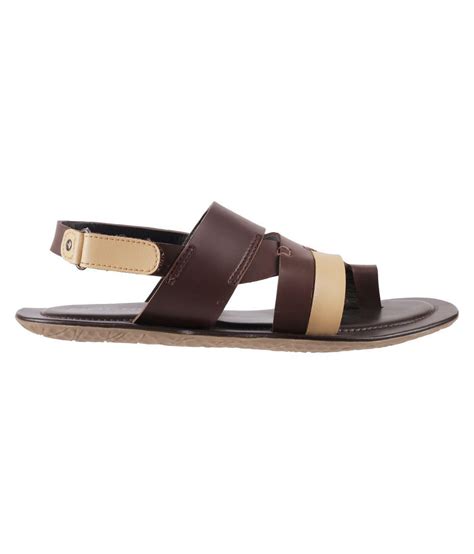 Mochi Brown Synthetic Leather Sandals Buy Mochi Brown Synthetic