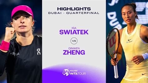 Iga Swiatek vs. Zheng Qinwen | 2024 Dubai Quarterfinal | WTA Match ...