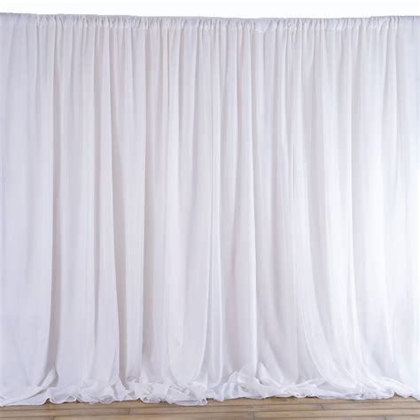 20 ft x 10 ft WHITE Fabric BACKDROP Wedding Party Photobooth Curtain Decorations | eBay