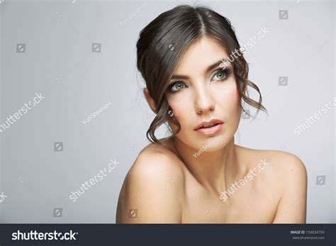 Beautiful Woman Portrait Nude Shoulders Female Stock Photo 159034793