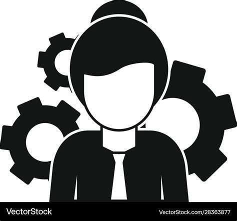 Woman Managing Skills Icon Simple Style Royalty Free Vector