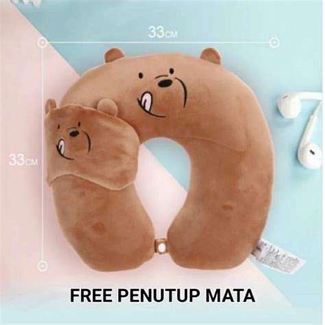 Jual Bantal Leher We Bear Bear Free Penutup Mata Sudah Memakai Kancing