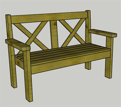 Diy Outdoor Garden Bench Printable Pdf Woodworking Plans Etsy