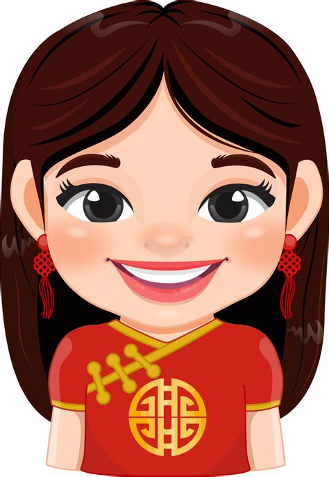 Chinese Girl Cartoon Clipart