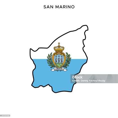 Ilustración De Mapa De San Marino Con Plantilla De Diseño De