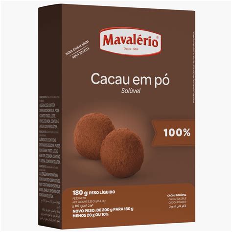 Mavalerio Cacau Em Po Alcalino G Central Doces