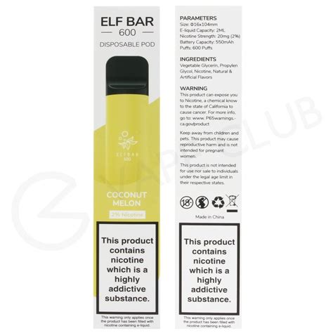 Coconut Melon Elf Bar Disposable Vape