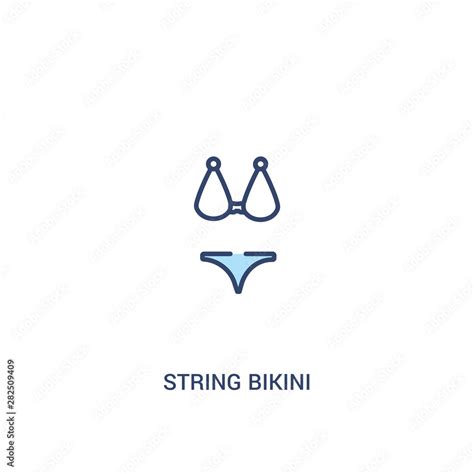 String Bikini Concept Colored Icon Simple Line Element Illustration