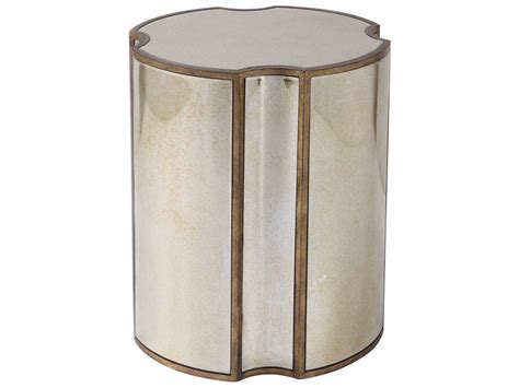 Uttermost Harlow 20 Mirror Antique Brass End Table Ut24888